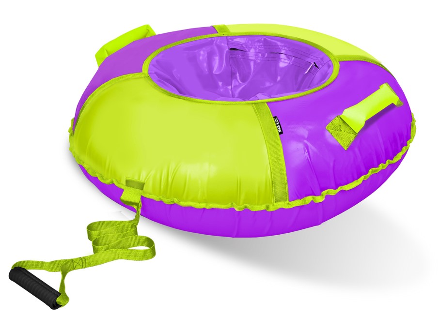 Тюбинг НИКА, ТБ1К, 095 см. (Чехол 1040 мм.) с камерой, инд.упаковка (ТБ1К-95/ФЛ, Фиолетовый/лимонный, 95)