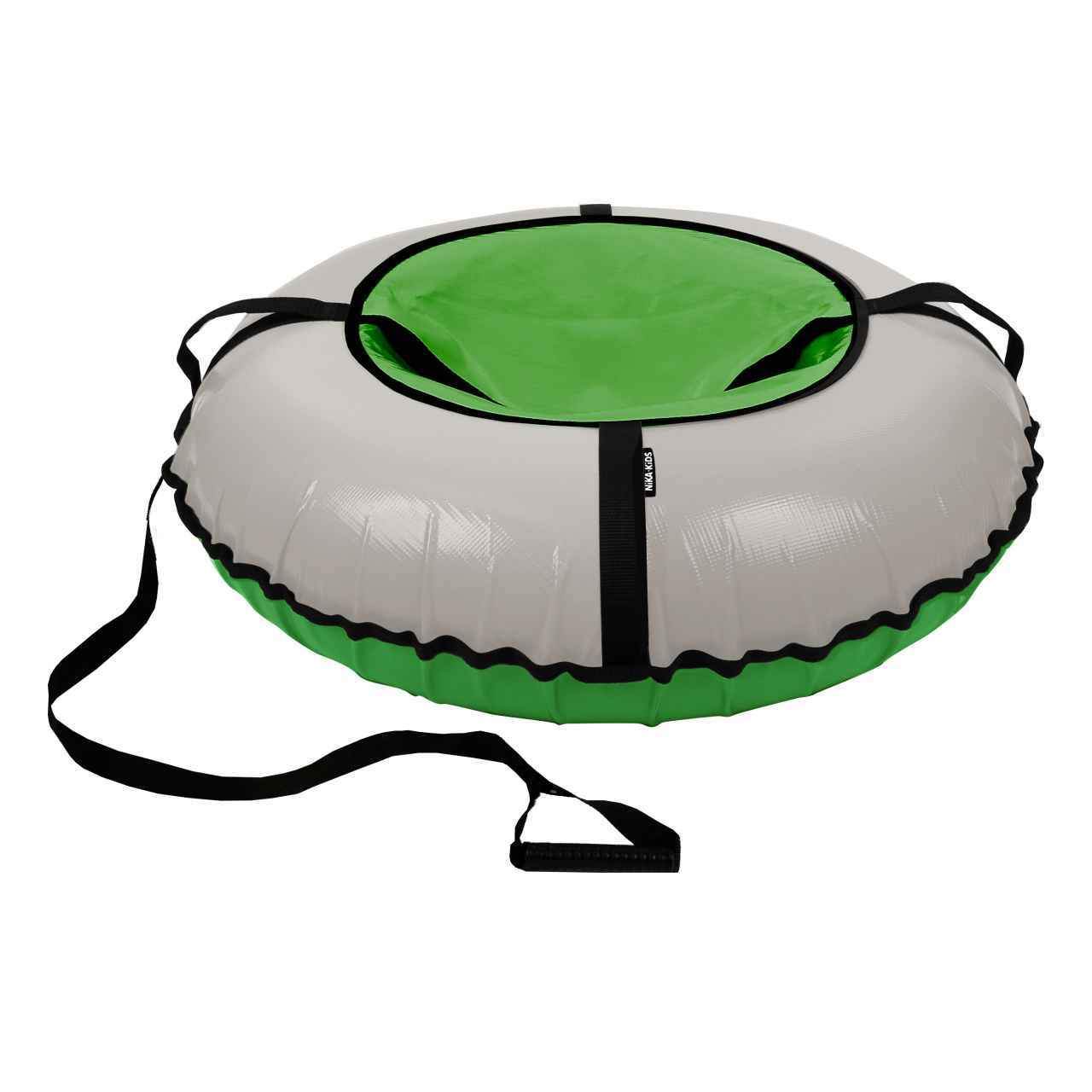 Тюбинг-ватрушка Nika "ТБЭ-Т", санки надувные с камерой, зелено-серый, 80 см