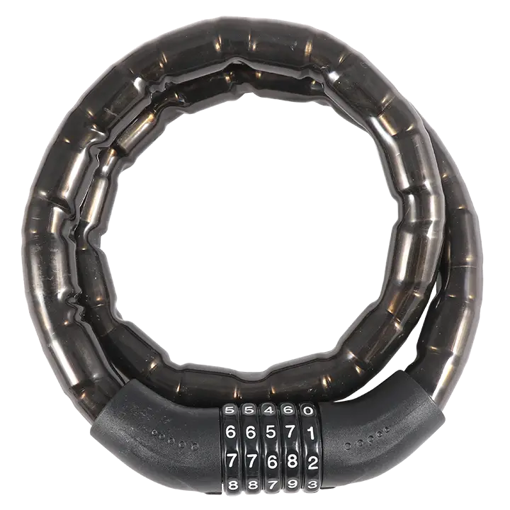 Замок, GK201.712, 22x1000 мм, трос в пластиковой оболочке, кодовый, GK201.712 (нет, без цвета, GK201.712)