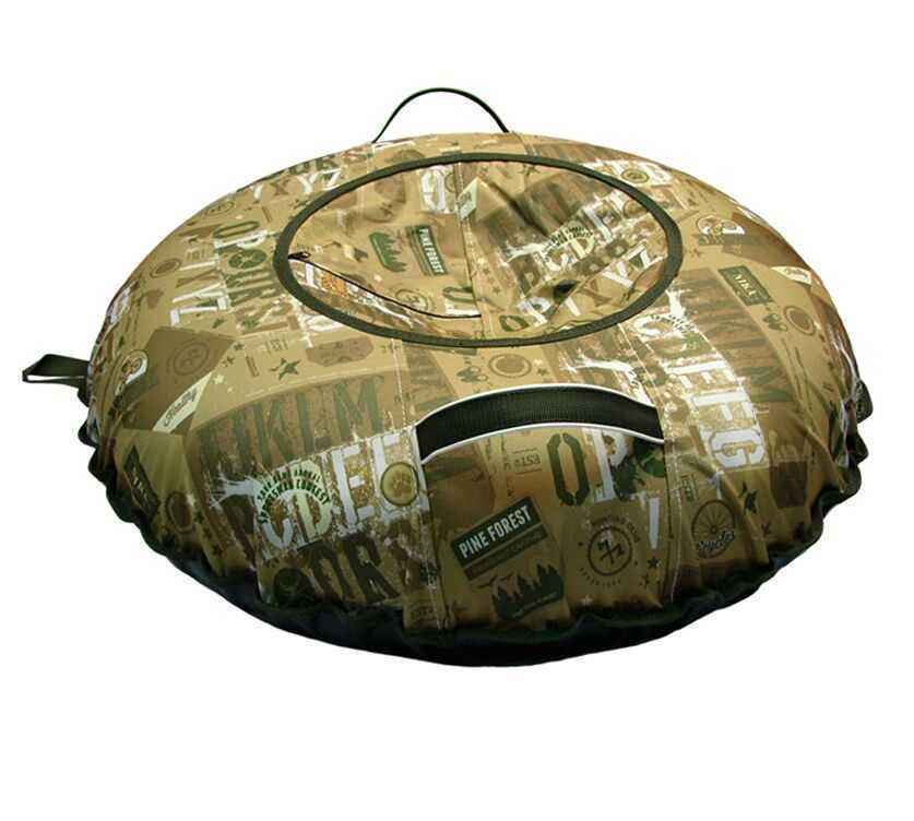 Санки надувные 110 см. "Ватрушка Принт "Охота" (КСНВ11017) (нет, без цвета, КСНВ11017)