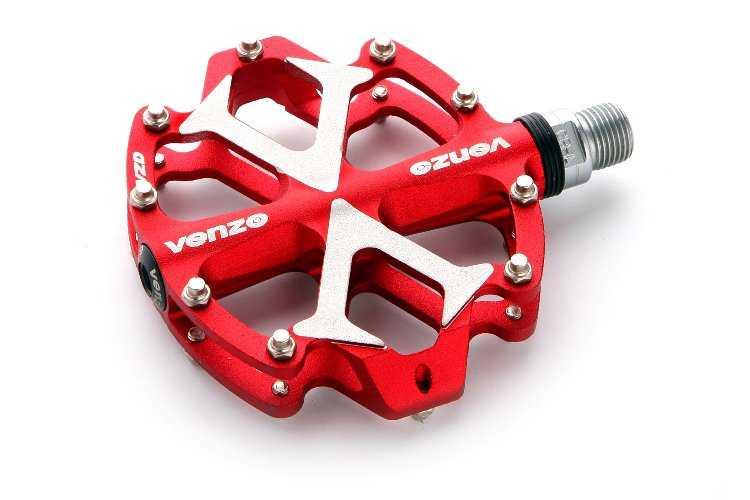 Педали, (комплект), Платформенные, VZ-E02D-003, 92х100х15 мм, 9/16", VENZO (красный, RPEREDVNZTW3)