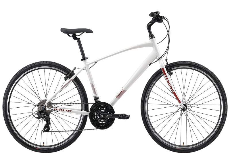 Велосипед Stark'24 Terros 28.2 V белый матовый/красный, серый 20", HQ-0014210