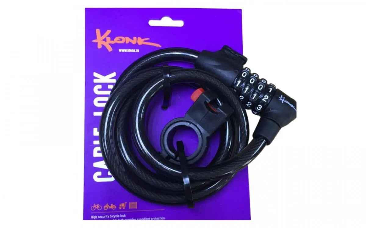 Замок противоугонный, 12 x 1200 мм, KLONK, 10332