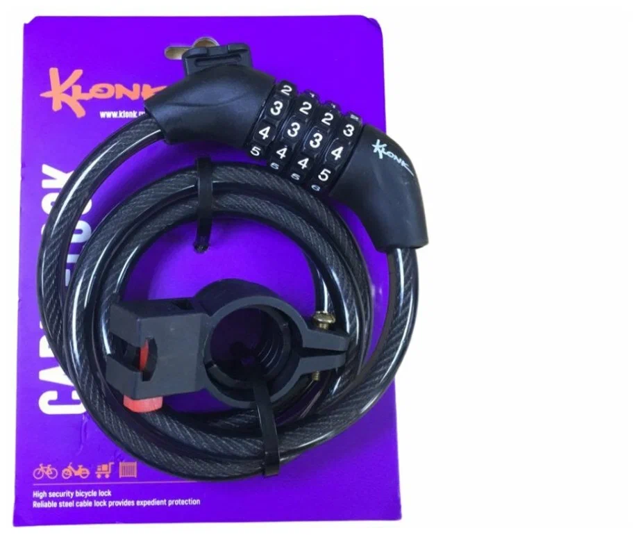 Замок противоугонный, 10 x 1200 мм, KLONK, 10330