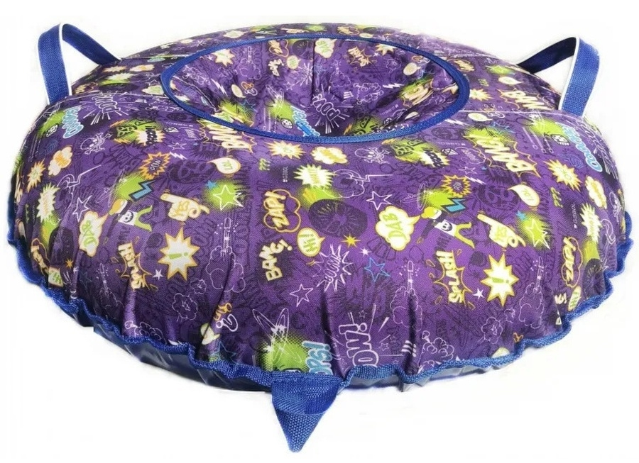 Санки надувные 100 см. "Ватрушка Принт "Ooops на фиолетовом" (КСНВ10034)
