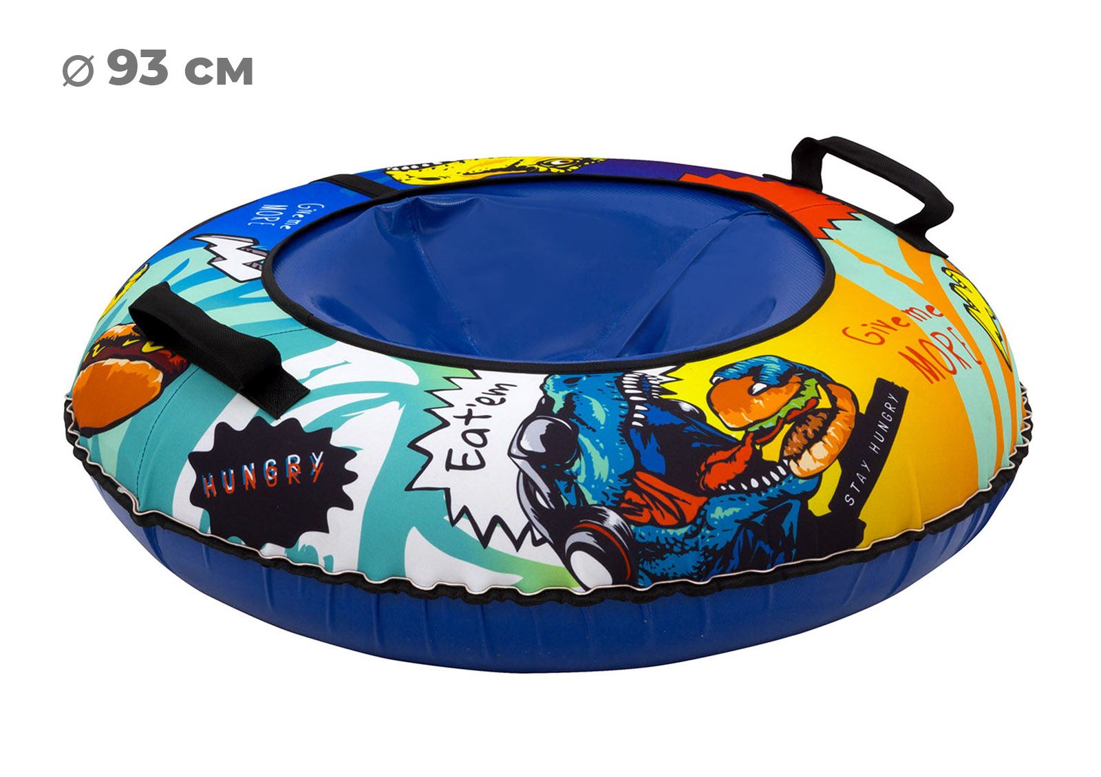 Тюбинг-ватрушка ТяниТолкай "Burger", санки надувные с камерой, ткань Oxford, 93 см