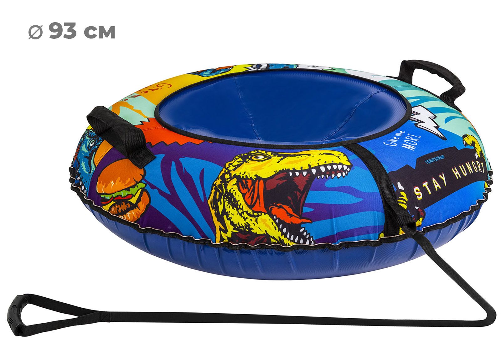 Тюбинг-ватрушка ТяниТолкай "Burger", санки надувные с камерой, ткань Oxford, 93 см