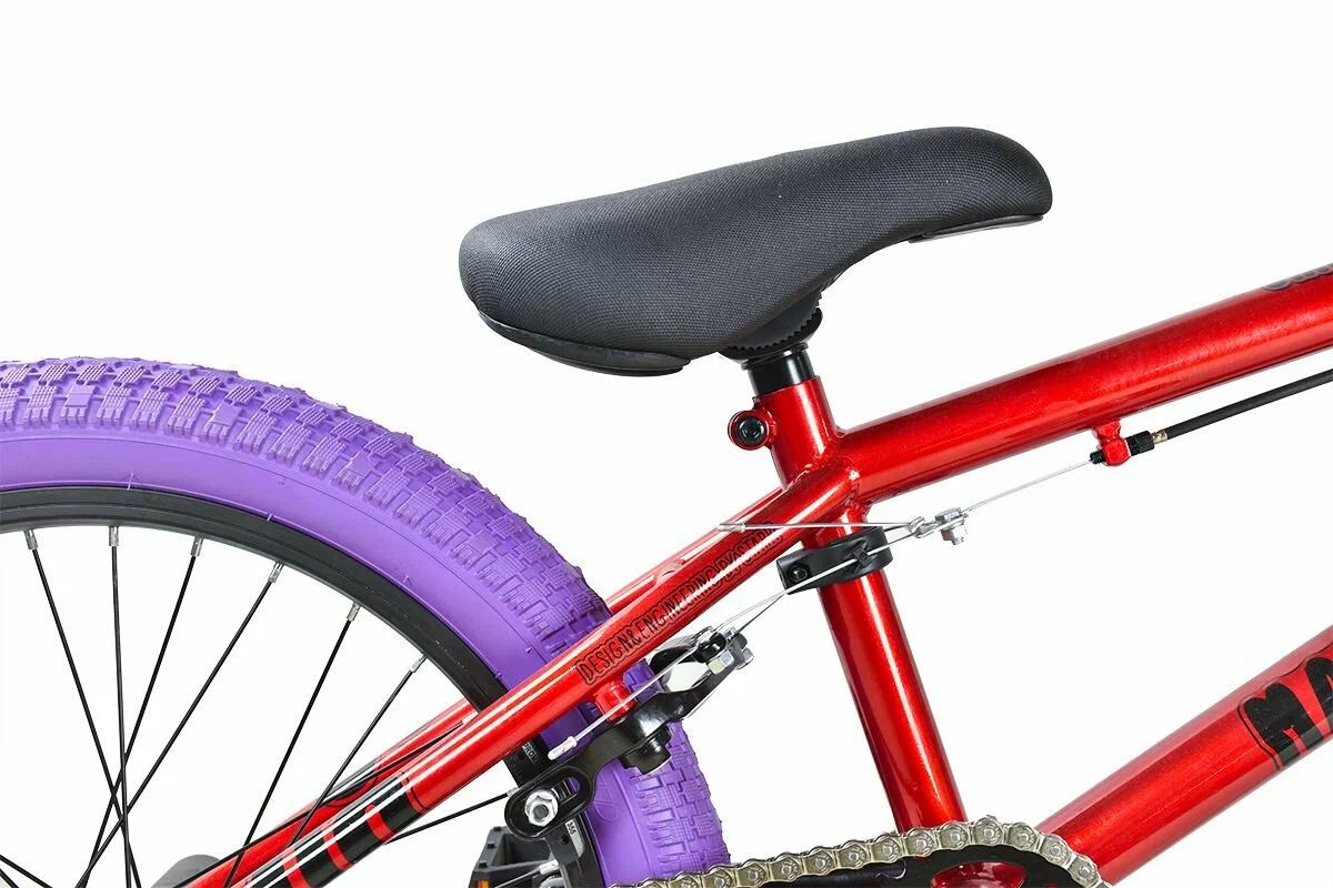 Велосипед Stark'24 Madness BMX 5 Cr-Mo красный/черный/фиолетовый