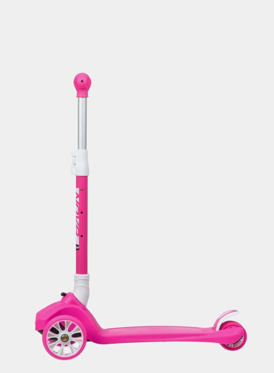 Самокат для детей Novatrack RainBow, складной механизм на руле, широкие свет.колеса PU п (120prob.ra