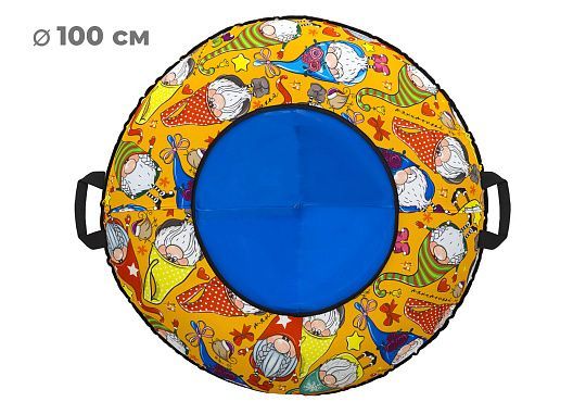 Тюбинг-ватрушка ТяниТолкай "Gnome" с камерой, ткань Oxford, 100 см