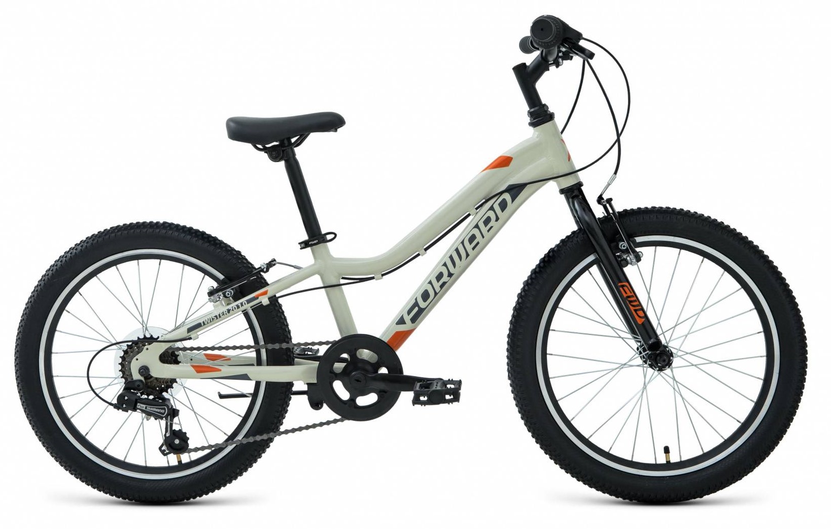 Горный велосипед Forward TWISTER 20 1.0 2021 (серый, 165661)