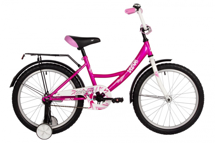 Велосипед NOVATRACK 20" VECTOR фуксия, тормоз нож, крылья, багажник, защита цепи
