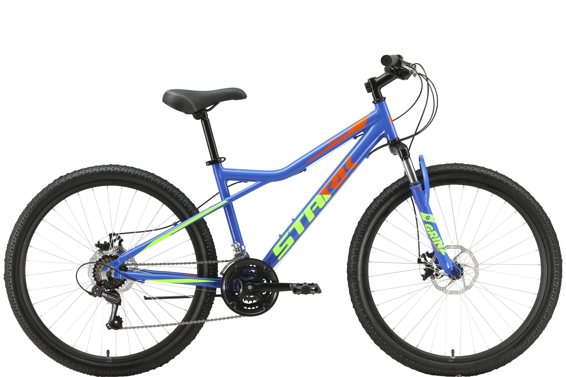 Велосипед Stark'23 Slash 26.1 D (МК-00049606 18" HQ-0009969, 18", насыщенный синий/горчичный, .)