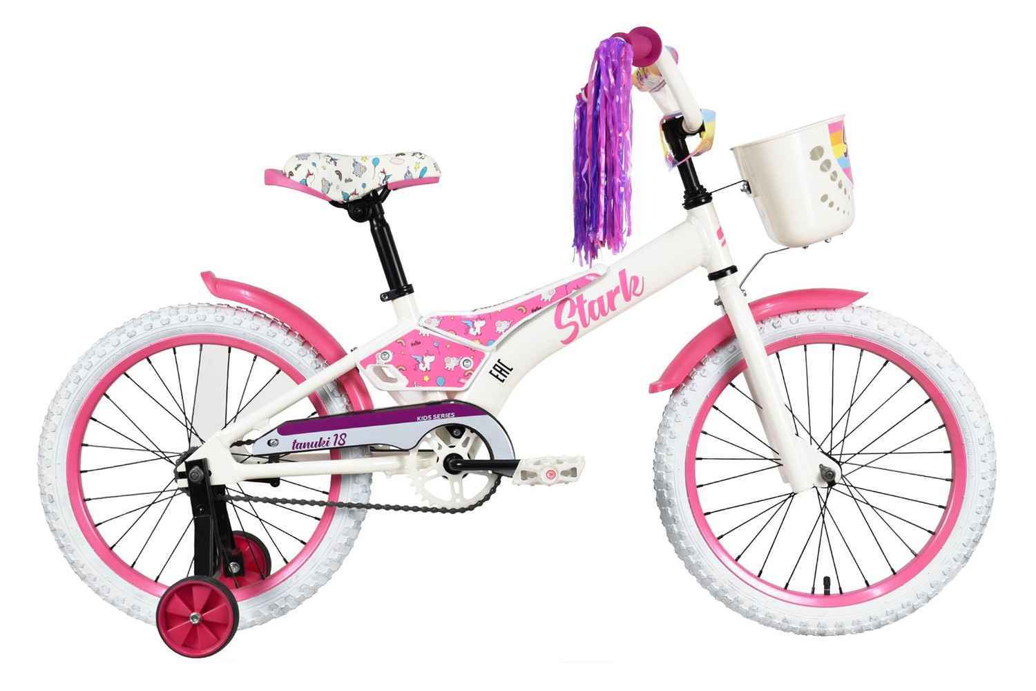 Велосипед Stark'23 Tanuki 18 Girl (МК-00048373, белый/фиолетовый, .)