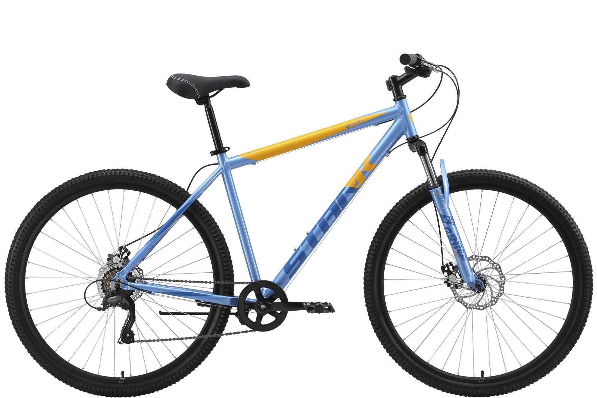 Велосипед Stark'23 Respect 29.1 D Microshift (МК-00049525 22" HQ-0009975, голубой металлик/синий/оранжевый, 22", .)