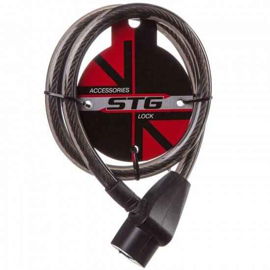 Замок противоугонный, трос спиральный, ключ, 12 мм x 800 мм, Х66508