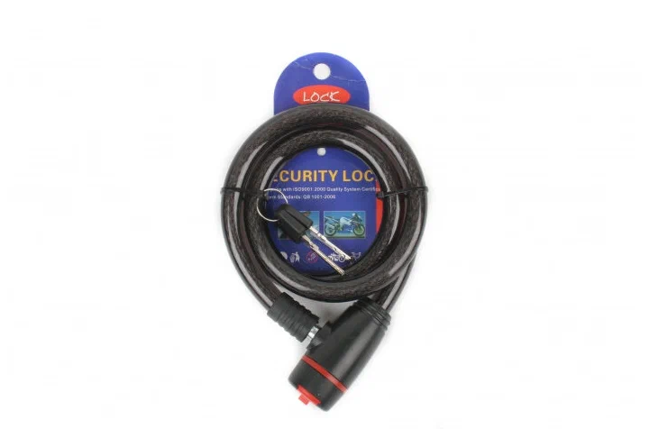 Замок противоугонный, ZX2138, ключ, 1000 мм, 15 мм, SAIGUAN, RLKZX2138001 (нет, без цвета, RLKZX2138001)