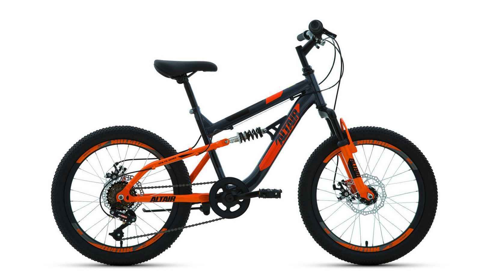 Велосипед Altair MTB FS 20 D 2022 рост 14" черный/красный