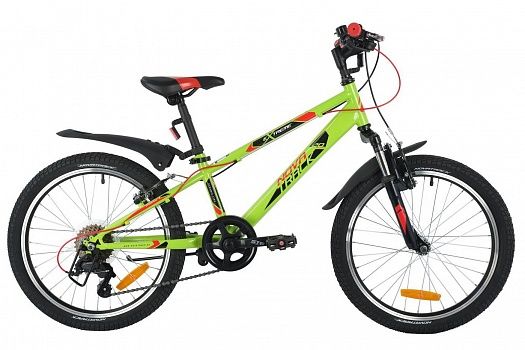 Велосипед NOVATRACK 20" EXTREME зеленый, сталь, 6 скоростей