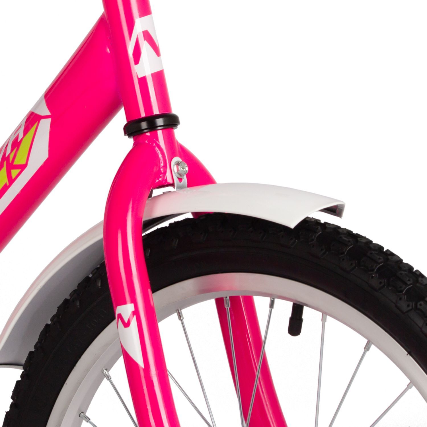 Велосипед NOVATRACK 20" TWIST розовый, тормоз нож, крылья корот, защита цепи, корзина